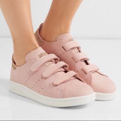 Adidas stan outlet smith pink velcro