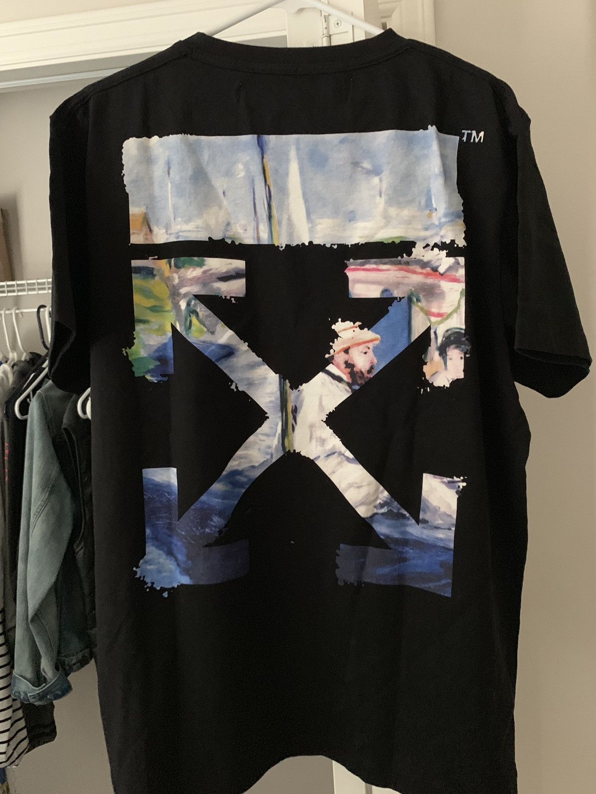 Off White Off-White Oil Painting Black T-Shirt Size XS