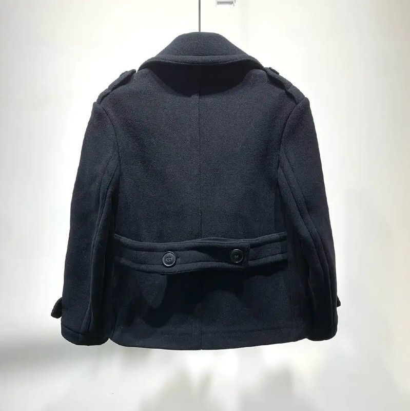 Burberry Burberry Black Wool Peacoat for Women Size S / US 4 / IT 40 - 2 Thumbnail