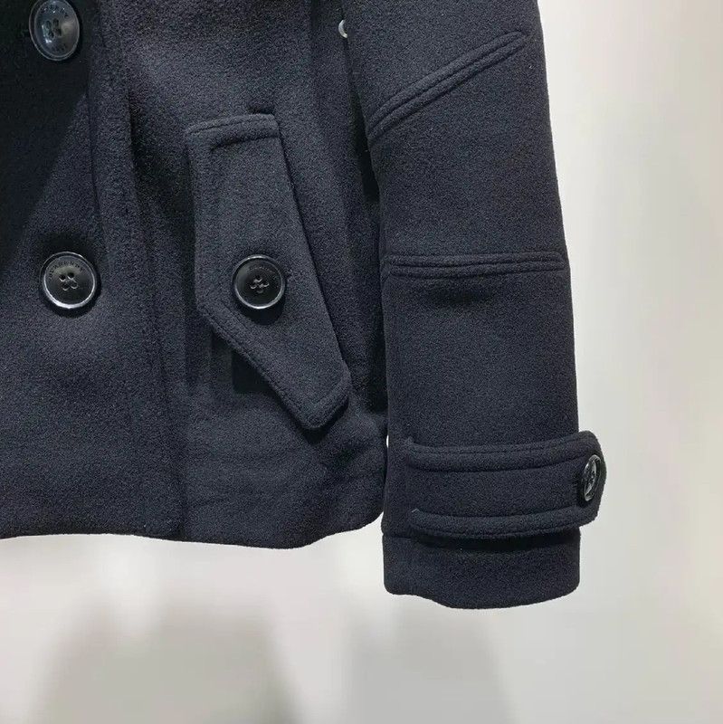 Burberry Burberry Black Wool Peacoat for Women Size S / US 4 / IT 40 - 8 Thumbnail