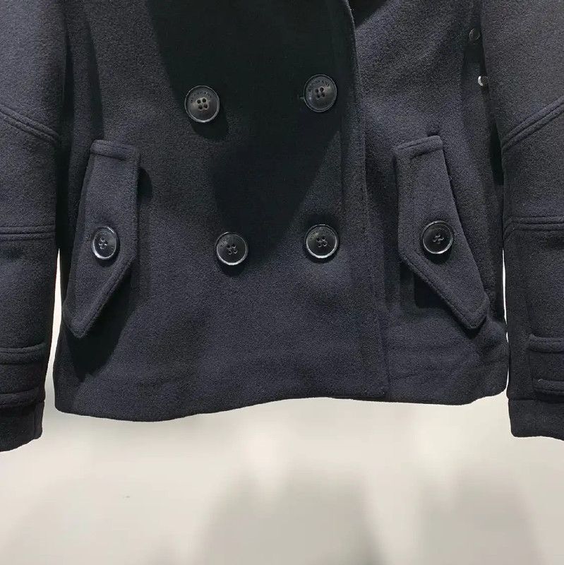 Burberry Burberry Black Wool Peacoat for Women Size S / US 4 / IT 40 - 6 Thumbnail