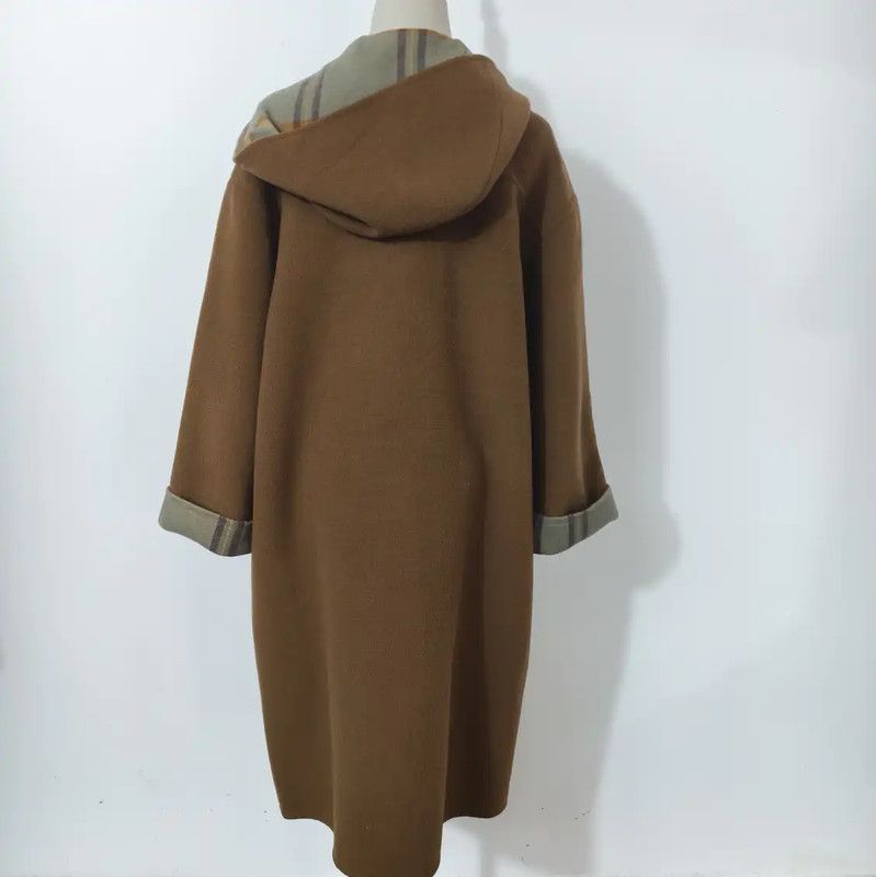Burberry Burberry Winter Brown Wool Mid-Length Coat Size M / US 6-8 / IT 42-44 - 4 Thumbnail