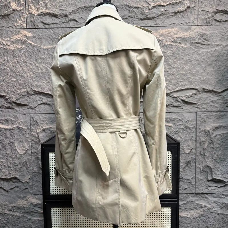 Burberry Burberry Khaki Cotton Women's Trench Coat Size S / US 4 / IT 40 - 2 Thumbnail