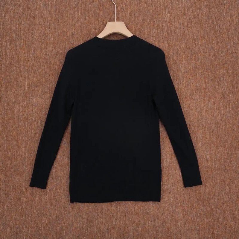 Burberry Burberry Black Wool Logo Long Cardigan Size XS / US 0-2 / IT 36-38 - 2 Thumbnail