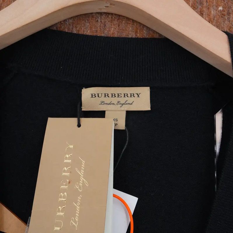 Burberry Burberry Black Wool Logo Long Cardigan Size XS / US 0-2 / IT 36-38 - 3 Thumbnail