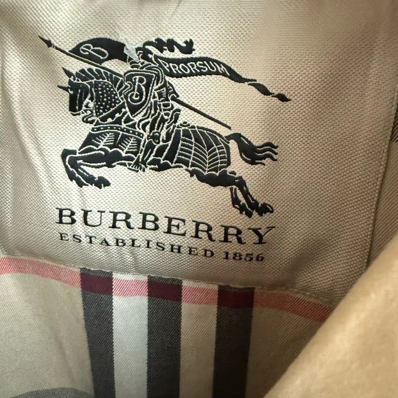 Burberry Burberry Women's Khaki Cotton Trench Coat Size L / US 10 / IT 46 - 4 Thumbnail