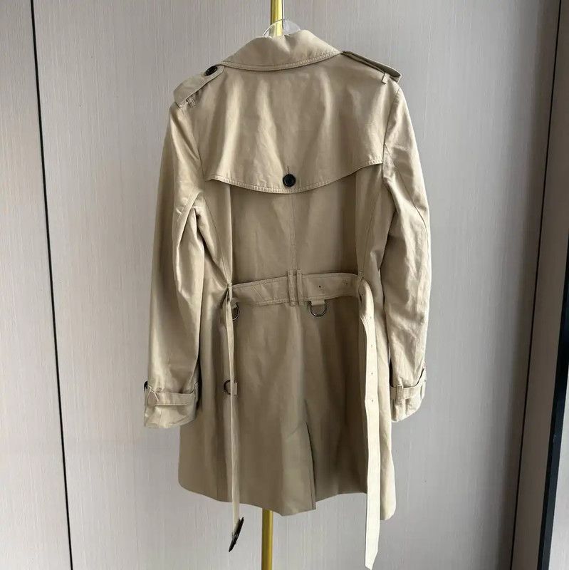 Burberry Burberry Women's Khaki Cotton Trench Coat Size L / US 10 / IT 46 - 2 Thumbnail