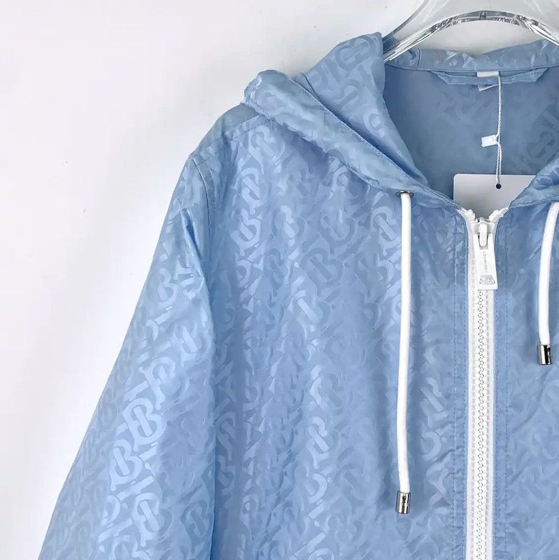 Burberry Burberry Light Blue Nylon Women's Jacket Size M / US 6-8 / IT 42-44 - 3 Thumbnail