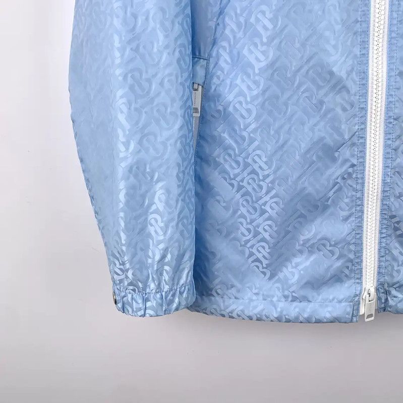 Burberry Burberry Light Blue Nylon Women's Jacket Size M / US 6-8 / IT 42-44 - 4 Thumbnail