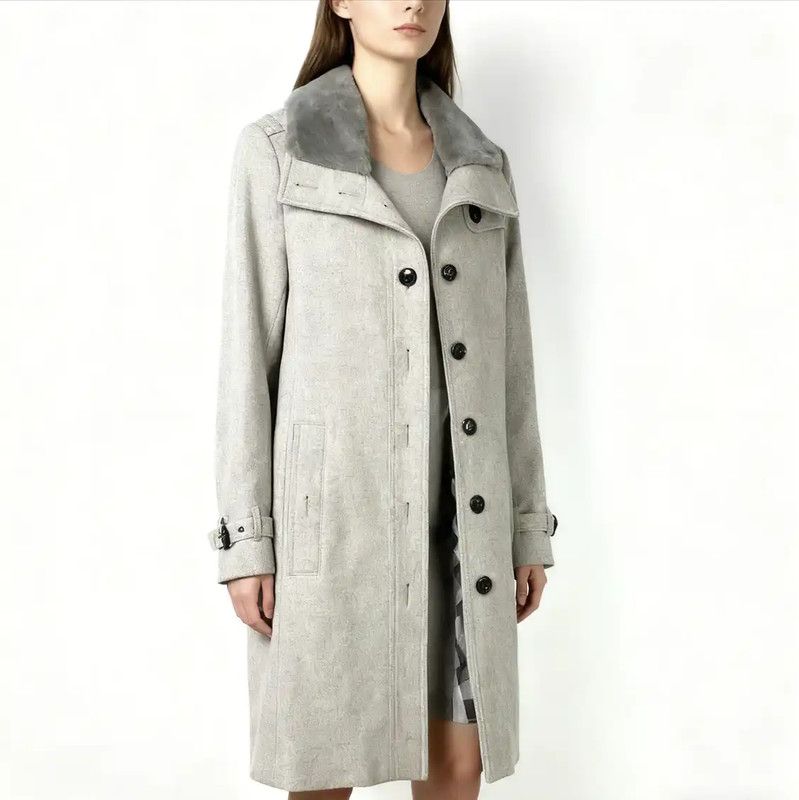 Burberry Burberry Grey Wool Women's Cardigan Size S / US 4 / IT 40 - 3 Thumbnail