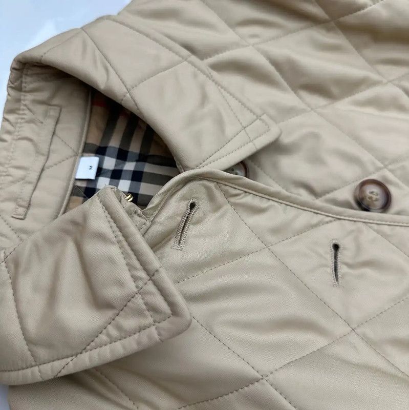 Burberry Burberry Quilted Cotton Winter Jacket in Light Brown Size M / US 6-8 / IT 42-44 - 10 Thumbnail