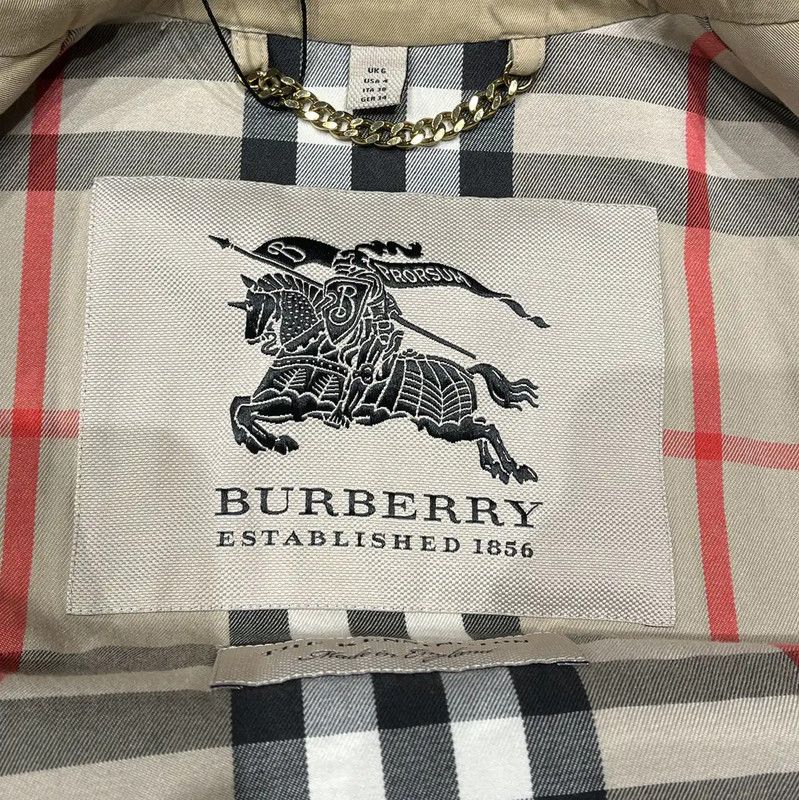 Burberry Burberry Spring Autumn Khaki Cotton Trench Coat Size S / US 4 / IT 40 - 3 Thumbnail