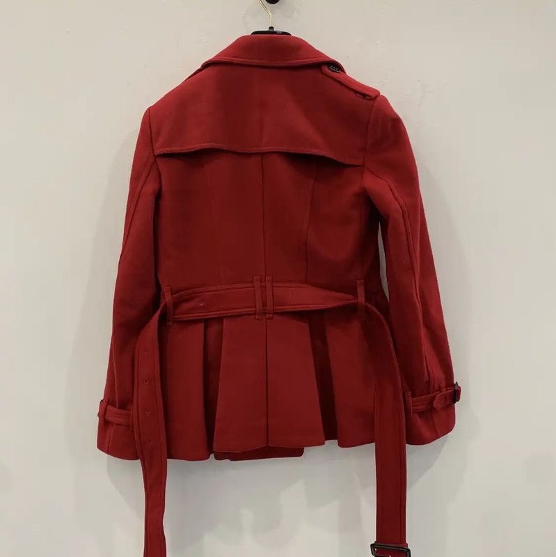 Burberry Burberry Red Wool Women's Coat Size M / US 6-8 / IT 42-44 - 2 Thumbnail