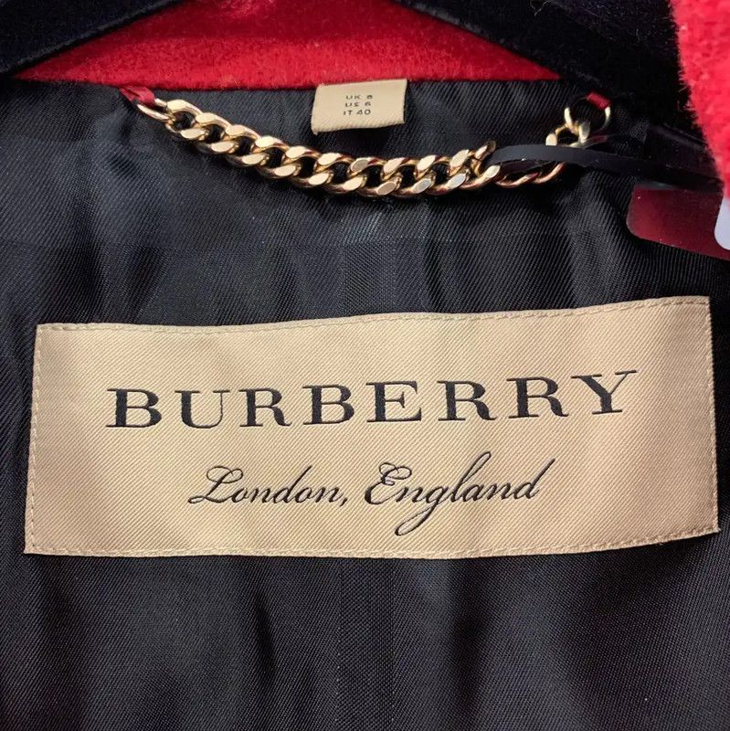 Burberry Burberry Red Wool Women's Coat Size M / US 6-8 / IT 42-44 - 4 Thumbnail