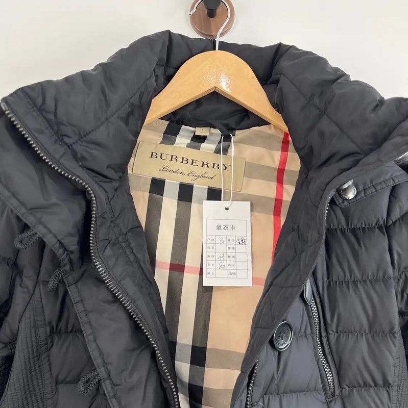 Burberry Burberry Black Nylon Mid-Length Down Jacket Size S / US 4 / IT 40 - 3 Thumbnail