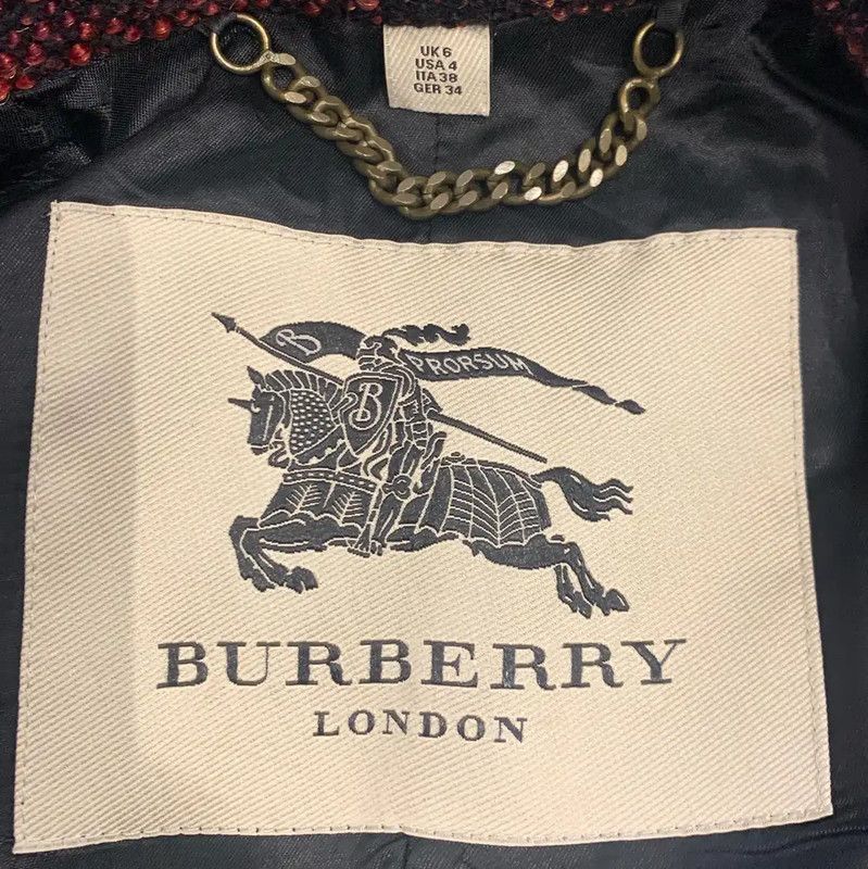 Burberry Burberry Multicolor Wool Midi Coat for Women Size S / US 4 / IT 40 - 3 Thumbnail