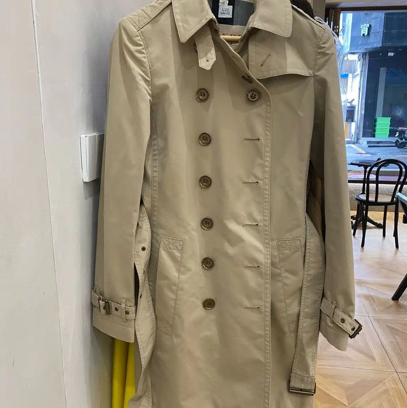 Burberry Burberry Khaki Cotton Women's Trench Coat Size XS / US 0-2 / IT 36-38 - 2 Thumbnail