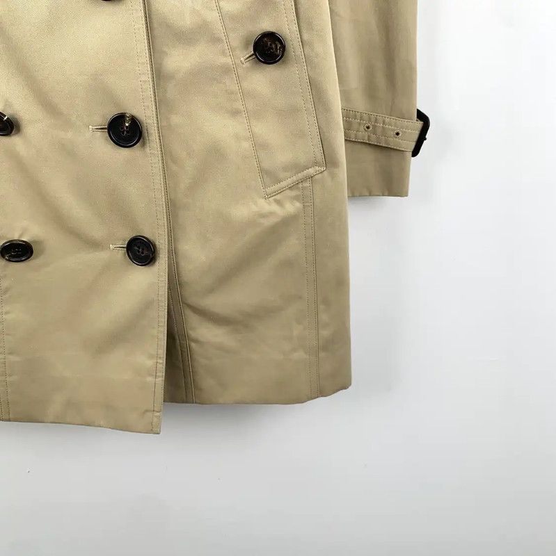 Burberry Burberry Khaki Cotton Mid-Length Trench Coat Size XS / US 0-2 / IT 36-38 - 4 Thumbnail