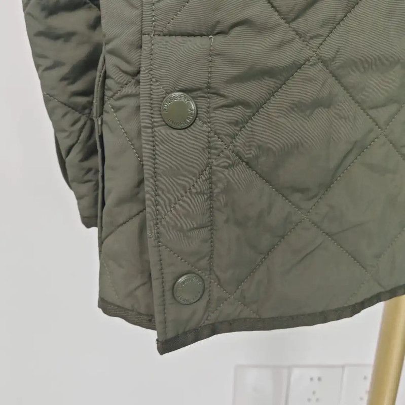 Burberry Burberry Women's Quilted Green Cotton Jacket Size S / US 4 / IT 40 - 6 Thumbnail