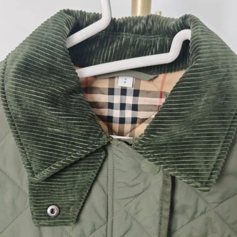 Burberry Burberry Women's Quilted Green Cotton Jacket Size S / US 4 / IT 40 - 3 Thumbnail