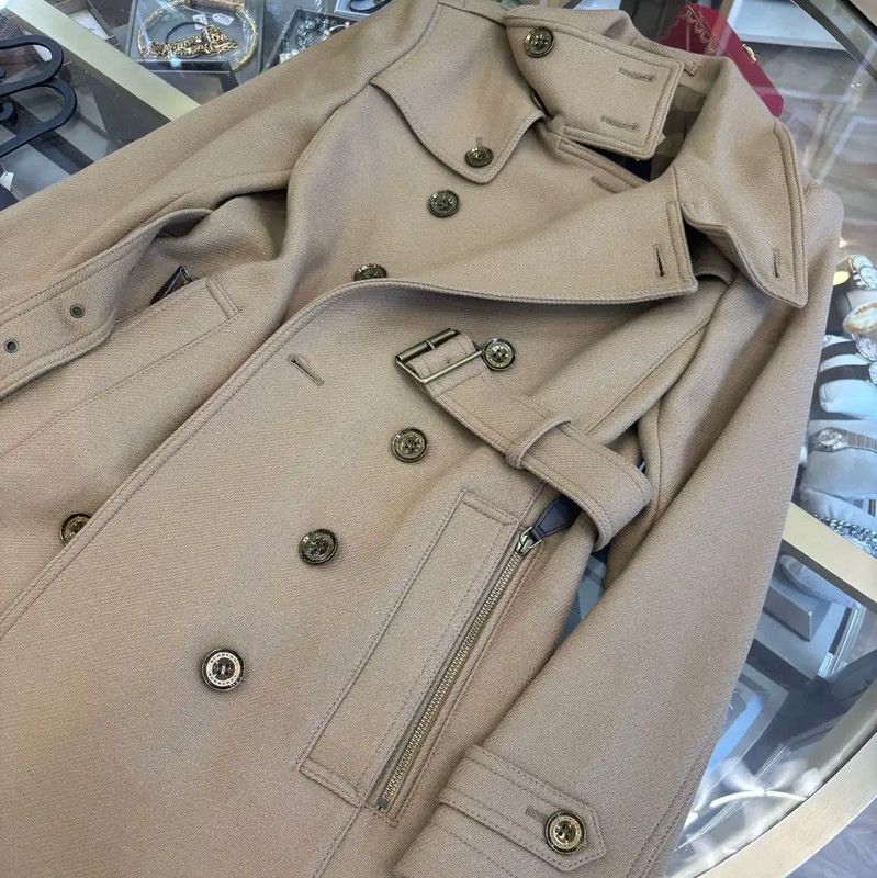 Burberry Burberry Camel Wool Long Coat for Women Size M / US 6-8 / IT 42-44 - 9 Thumbnail