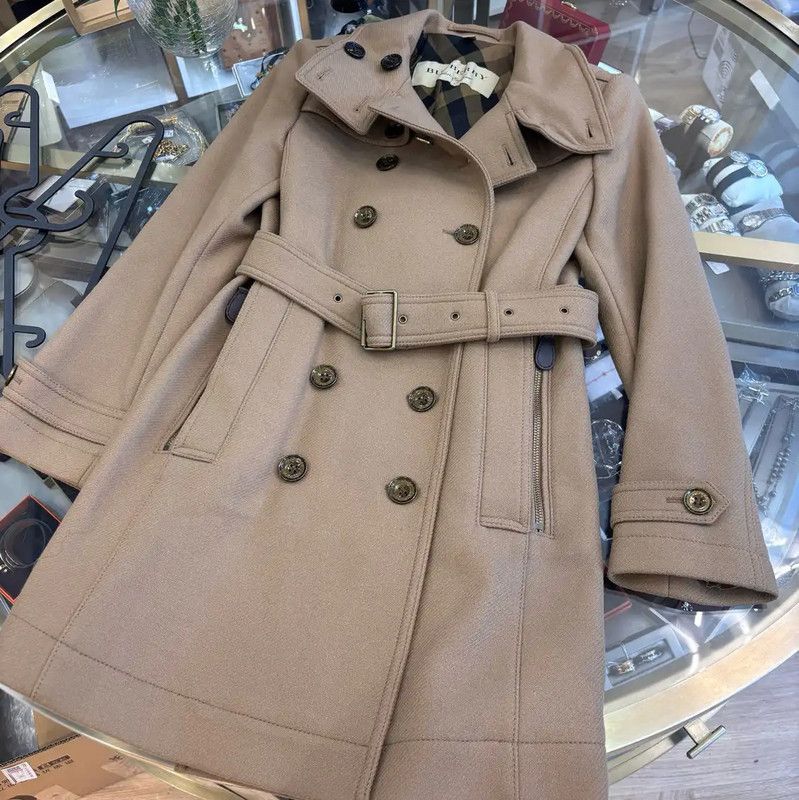 Burberry Burberry Camel Wool Long Coat for Women Size M / US 6-8 / IT 42-44 - 4 Thumbnail