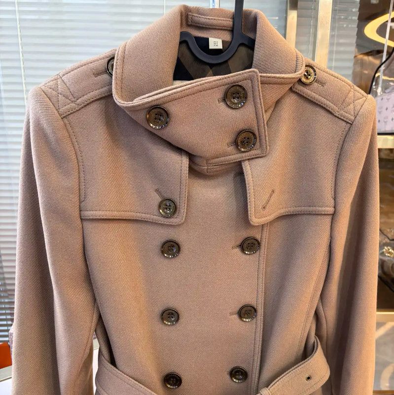 Burberry Burberry Camel Wool Long Coat for Women Size M / US 6-8 / IT 42-44 - 2 Thumbnail
