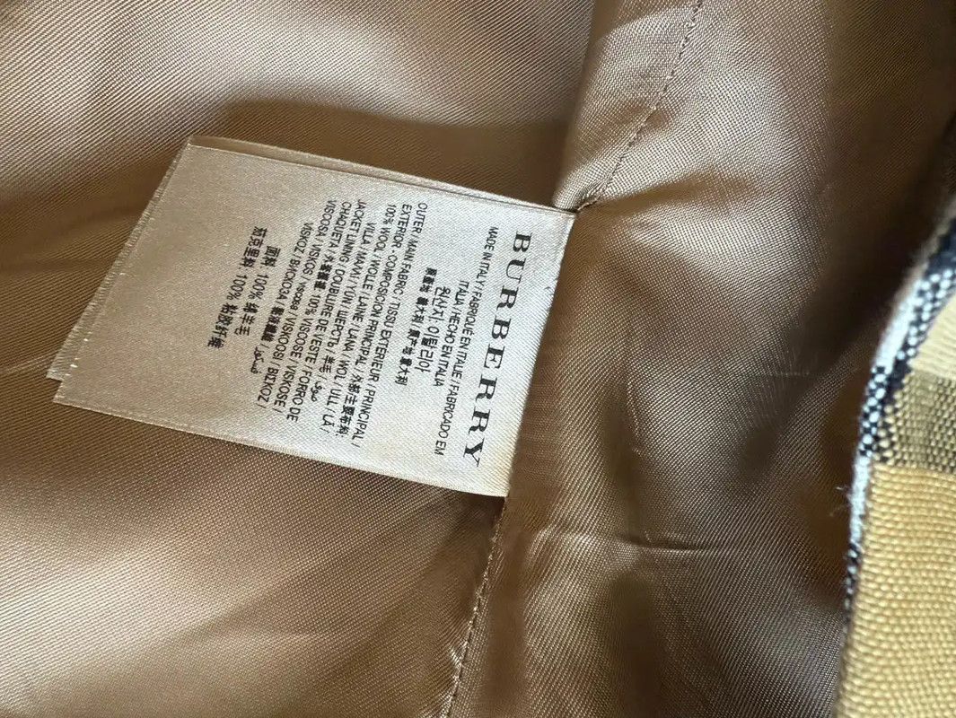 Burberry Burberry Brown Wool Check Double-Breasted Trench Coat Size S / US 4 / IT 40 - 10 Thumbnail