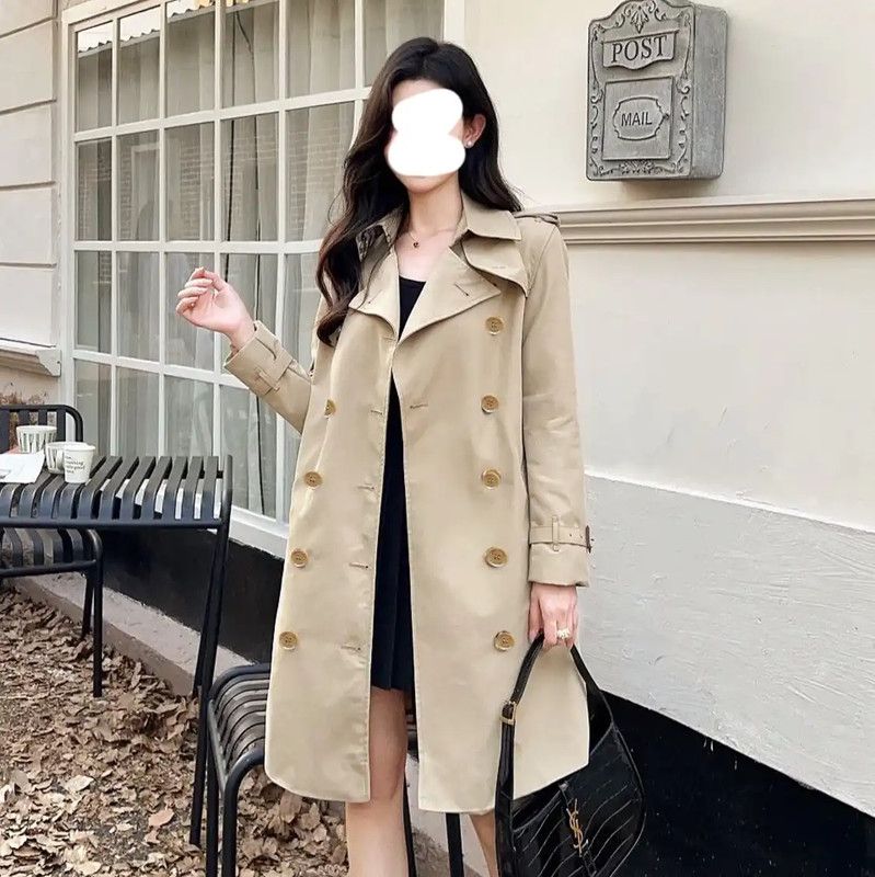Burberry Burberry Khaki Cotton Women's Trench Coat Size S / US 4 / IT 40 - 8 Thumbnail