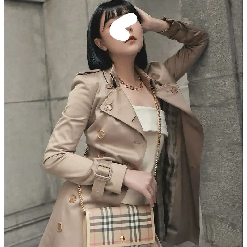 Burberry Burberry Khaki Cotton Women's Trench Coat Size S / US 4 / IT 40 - 9 Thumbnail