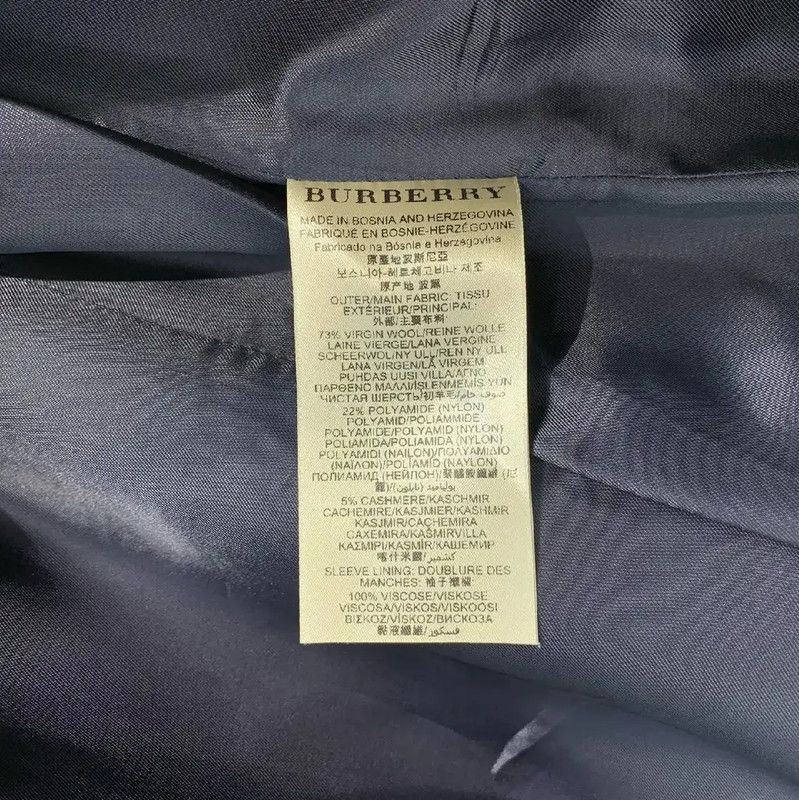 Burberry Burberry Navy Wool Women's Coat Size ONE SIZE - 4 Thumbnail