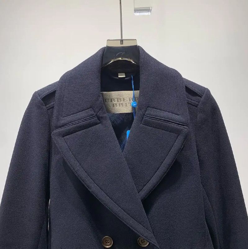 Burberry Burberry Navy Wool Women's Coat Size ONE SIZE - 5 Thumbnail