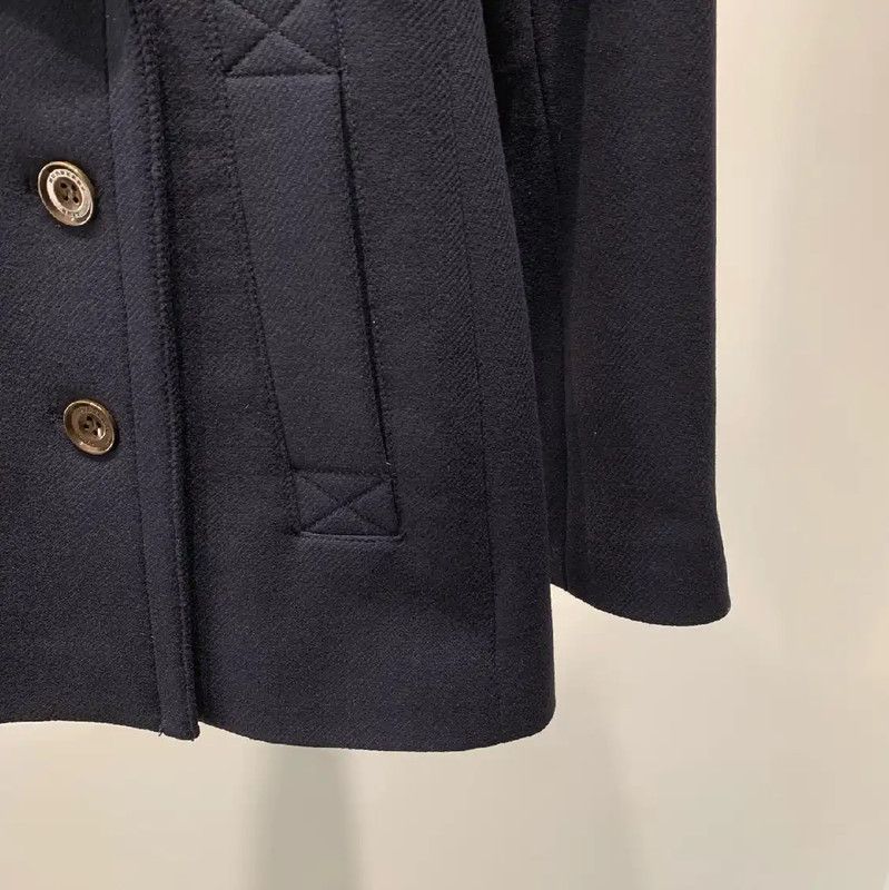 Burberry Burberry Navy Wool Women's Coat Size ONE SIZE - 8 Thumbnail