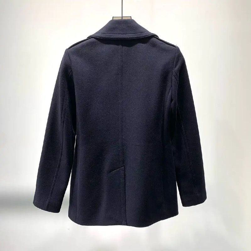 Burberry Burberry Navy Wool Women's Coat Size ONE SIZE - 2 Thumbnail