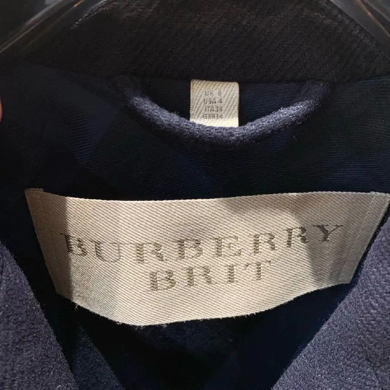 Burberry Burberry Navy Wool Women's Coat Size ONE SIZE - 3 Thumbnail