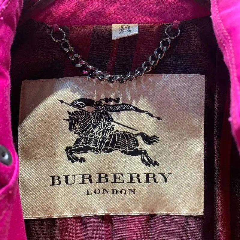 Burberry Burberry S Size Coral Cotton Trench Coat Size S / US 4 / IT 40 - 3 Thumbnail