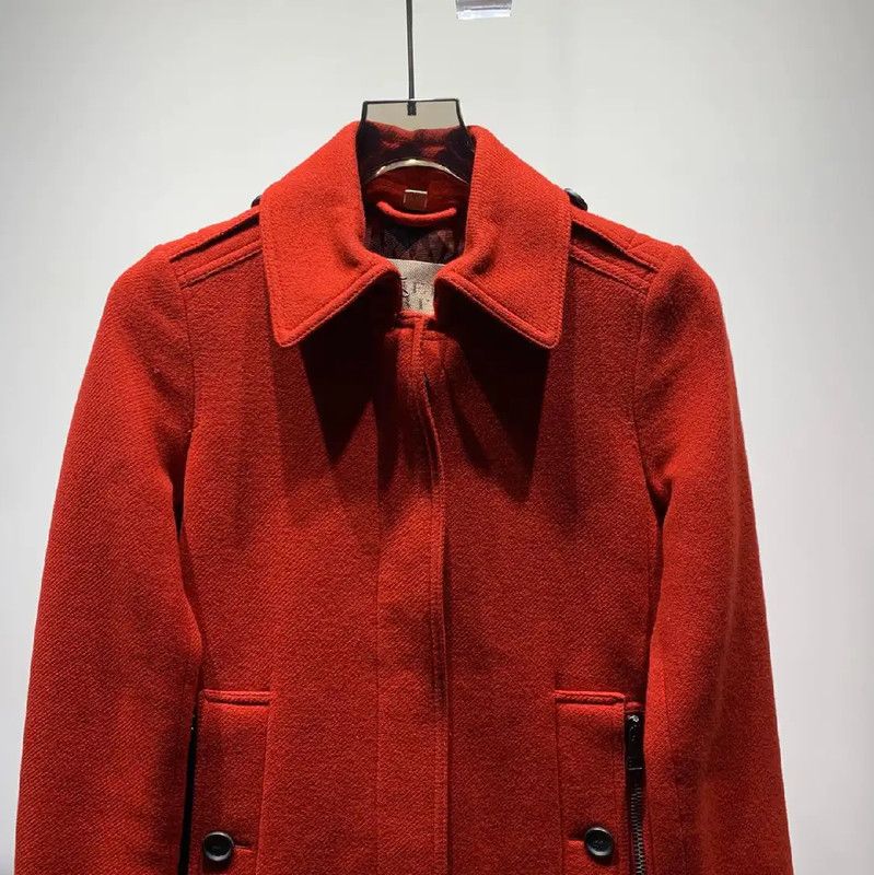 Burberry Burberry Red Wool Women's Coat Size M / US 6-8 / IT 42-44 - 7 Thumbnail