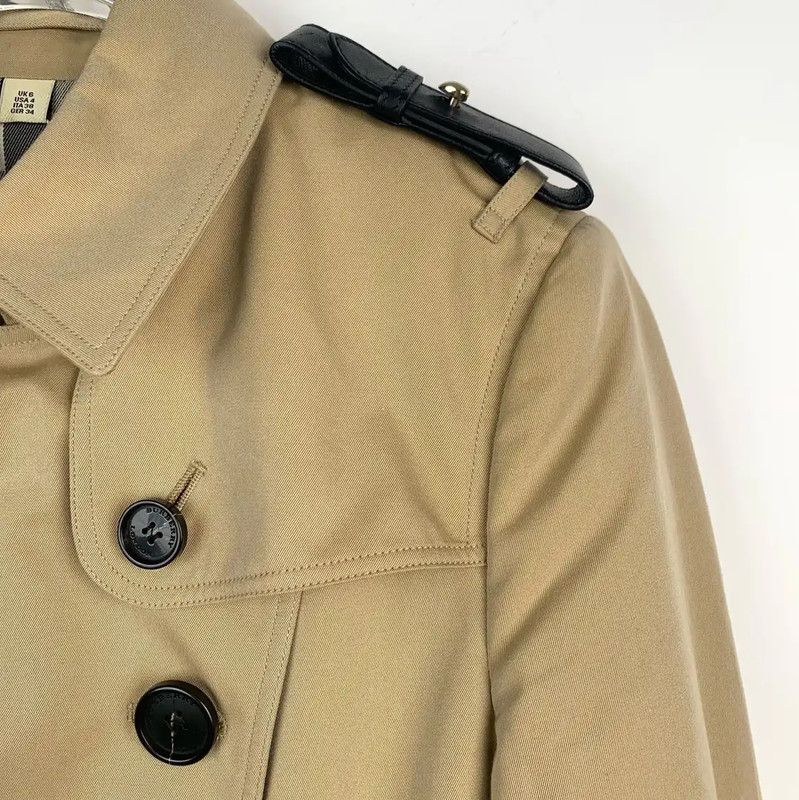Burberry Burberry Women's Khaki Cotton Trench Coat Size S / US 4 / IT 40 - 3 Thumbnail