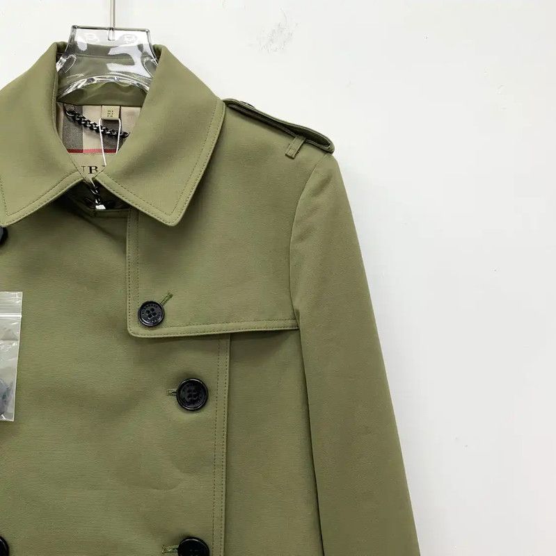 Burberry Burberry Green Polyester Women's Trench Coat Size S / US 4 / IT 40 - 3 Thumbnail