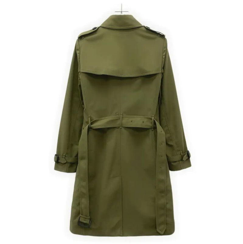 Burberry Burberry Green Polyester Women's Trench Coat Size S / US 4 / IT 40 - 2 Thumbnail
