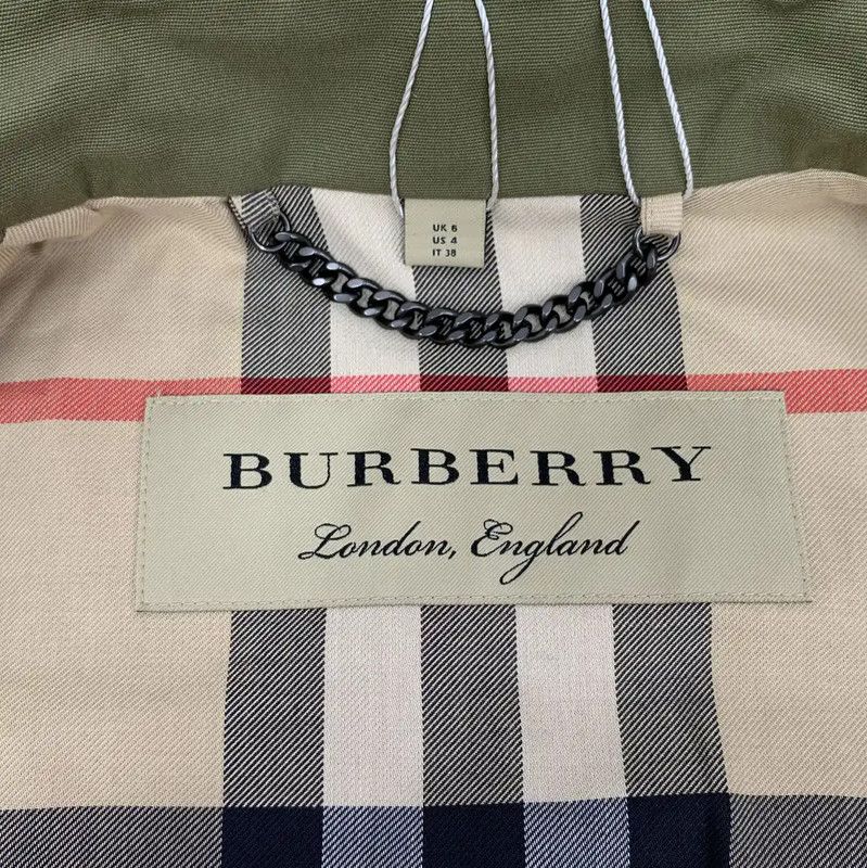 Burberry Burberry Green Polyester Women's Trench Coat Size S / US 4 / IT 40 - 6 Thumbnail