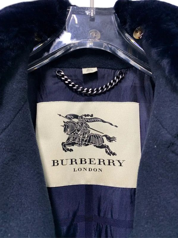Burberry Burberry Black Wool Women's Coat Size S / US 4 / IT 40 - 3 Thumbnail