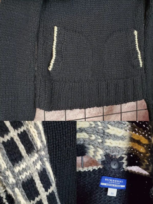 Burberry Burberry Women's Black Wool Check Knit Sweater Size S / US 4 / IT 40 - 5 Thumbnail