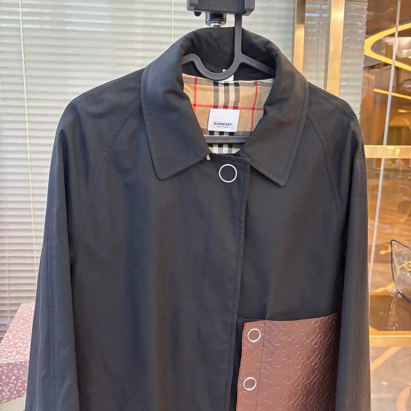 Burberry Burberry Black Cotton Long Coat for Women Size S / US 4 / IT 40 - 10 Thumbnail