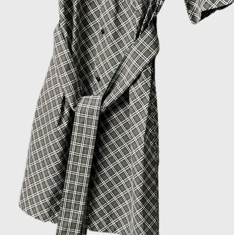 Burberry Burberry Summer Gray Cotton Short Sleeve Dress Size XS / US 0-2 / IT 36-38 - 4 Thumbnail