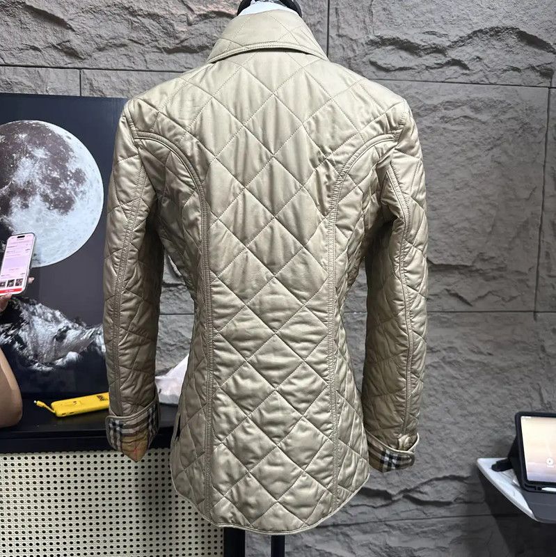 Burberry Burberry Khaki Women's Cotton Puffer Jacket Size S / US 4 / IT 40 - 2 Thumbnail