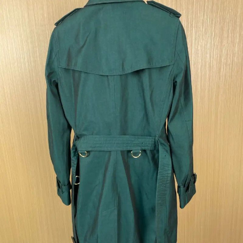 Burberry Burberry M Size Peacock Green Women's Trench Coat Size M / US 6-8 / IT 42-44 - 2 Thumbnail