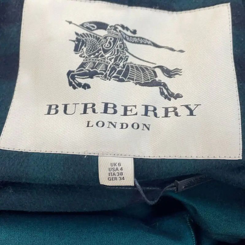 Burberry Burberry M Size Peacock Green Women's Trench Coat Size M / US 6-8 / IT 42-44 - 3 Thumbnail
