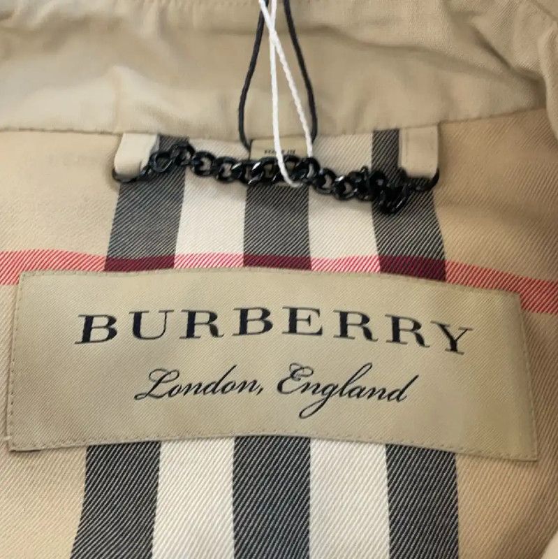 Burberry Burberry Women's Cotton Trench Coat in Cream Size XL / US 12-14 / IT 48-50 - 3 Thumbnail