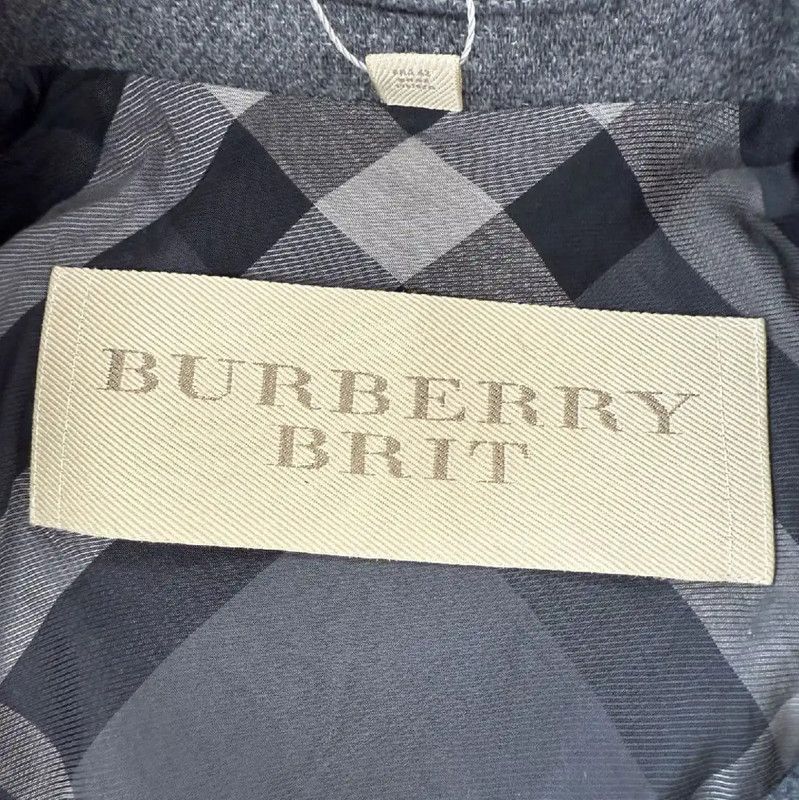 Burberry Burberry Women's Gray Wool Coat for Winter Size L / US 10 / IT 46 - 3 Thumbnail